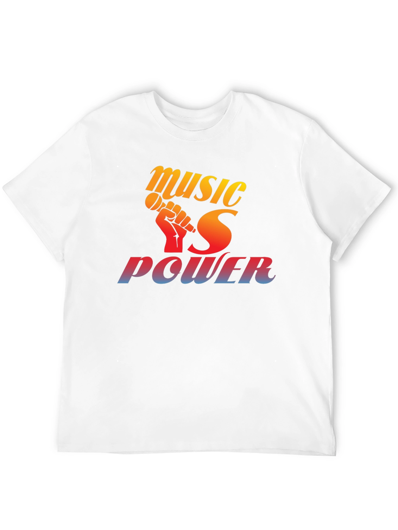 Music is Power Black Graphic Tee