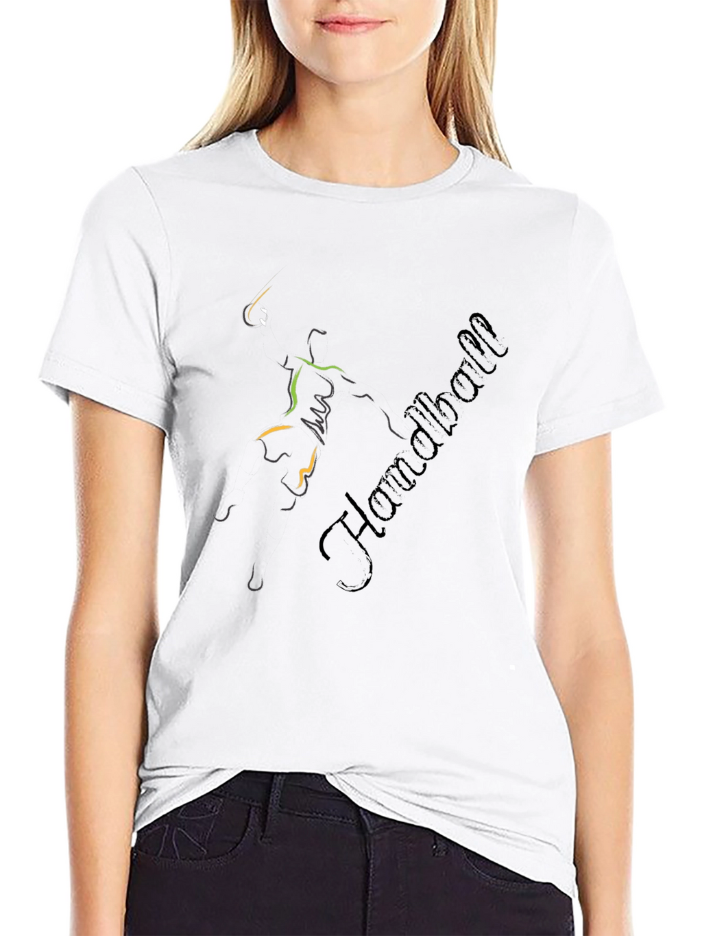 Handball Player Graphic T-Shirt - Sportswear Tee