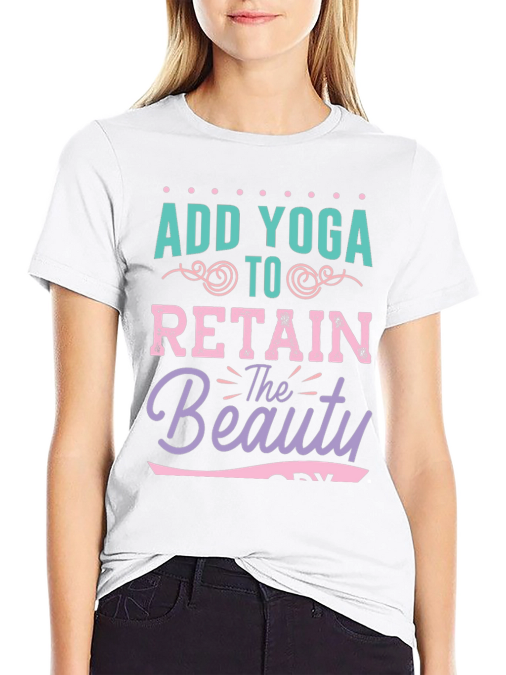 Add Yoga Retain Beauty Graphic T-Shirt