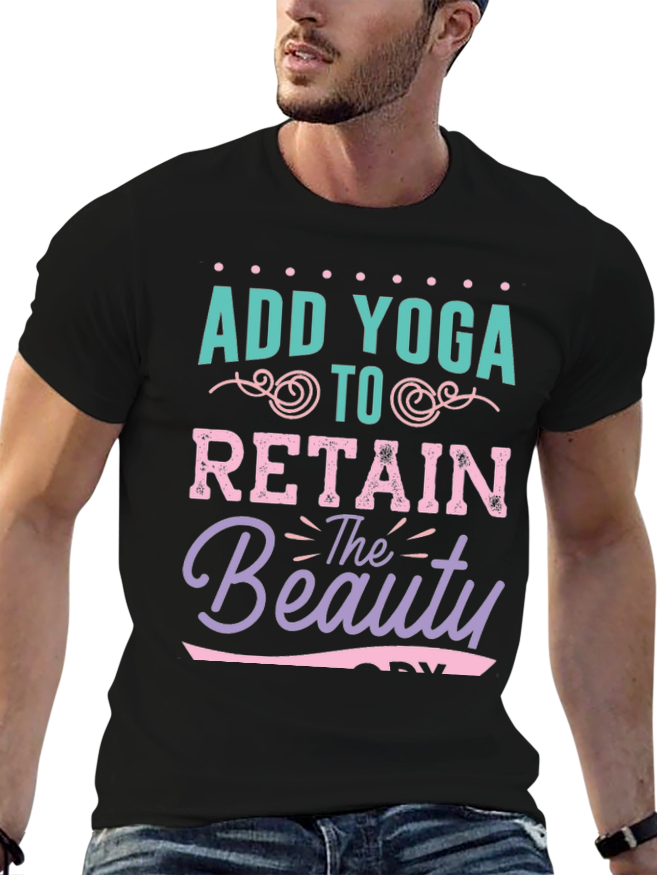 Add Yoga Retain Beauty Graphic T-Shirt