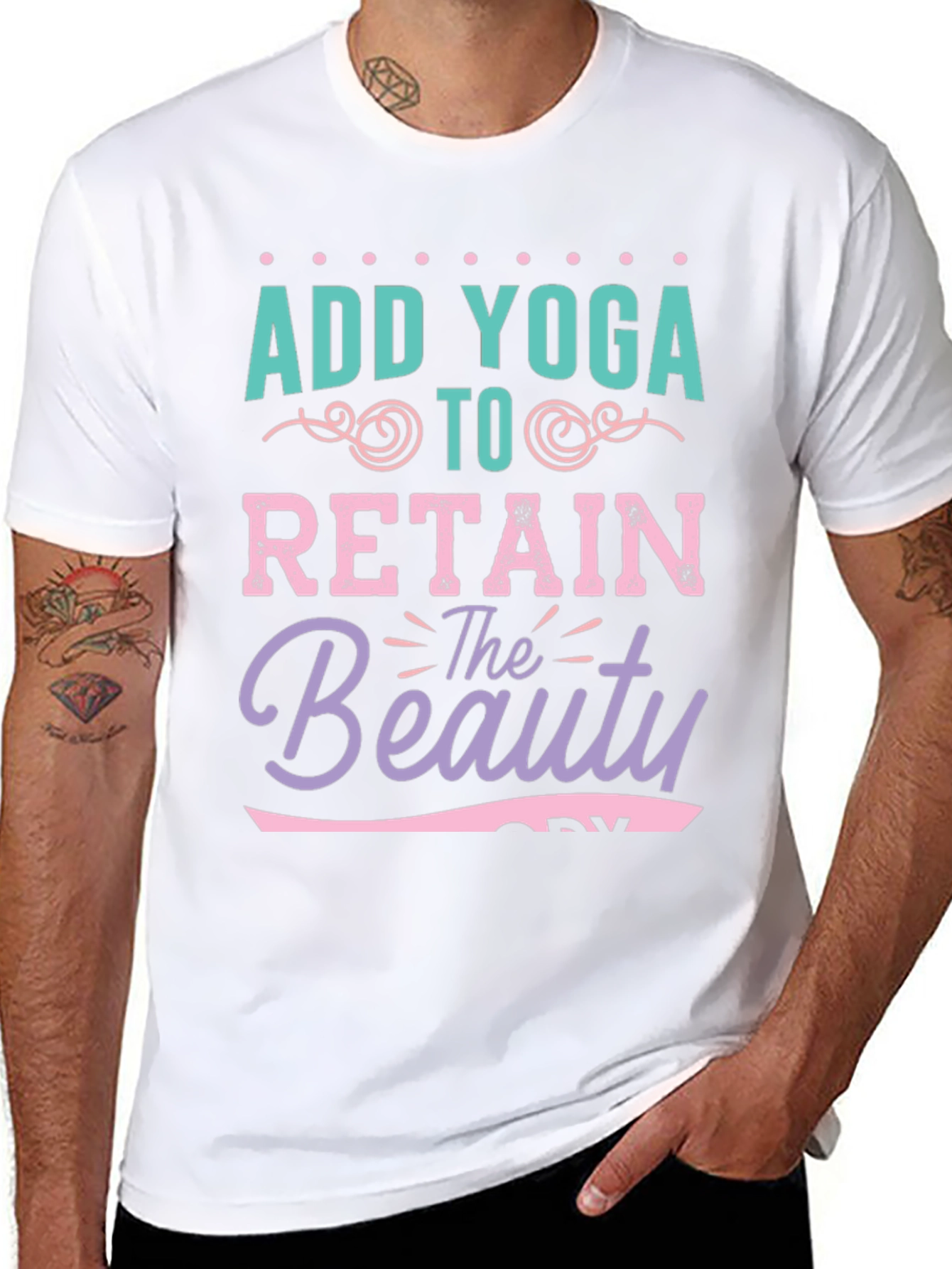 Add Yoga Retain Beauty Graphic T-Shirt