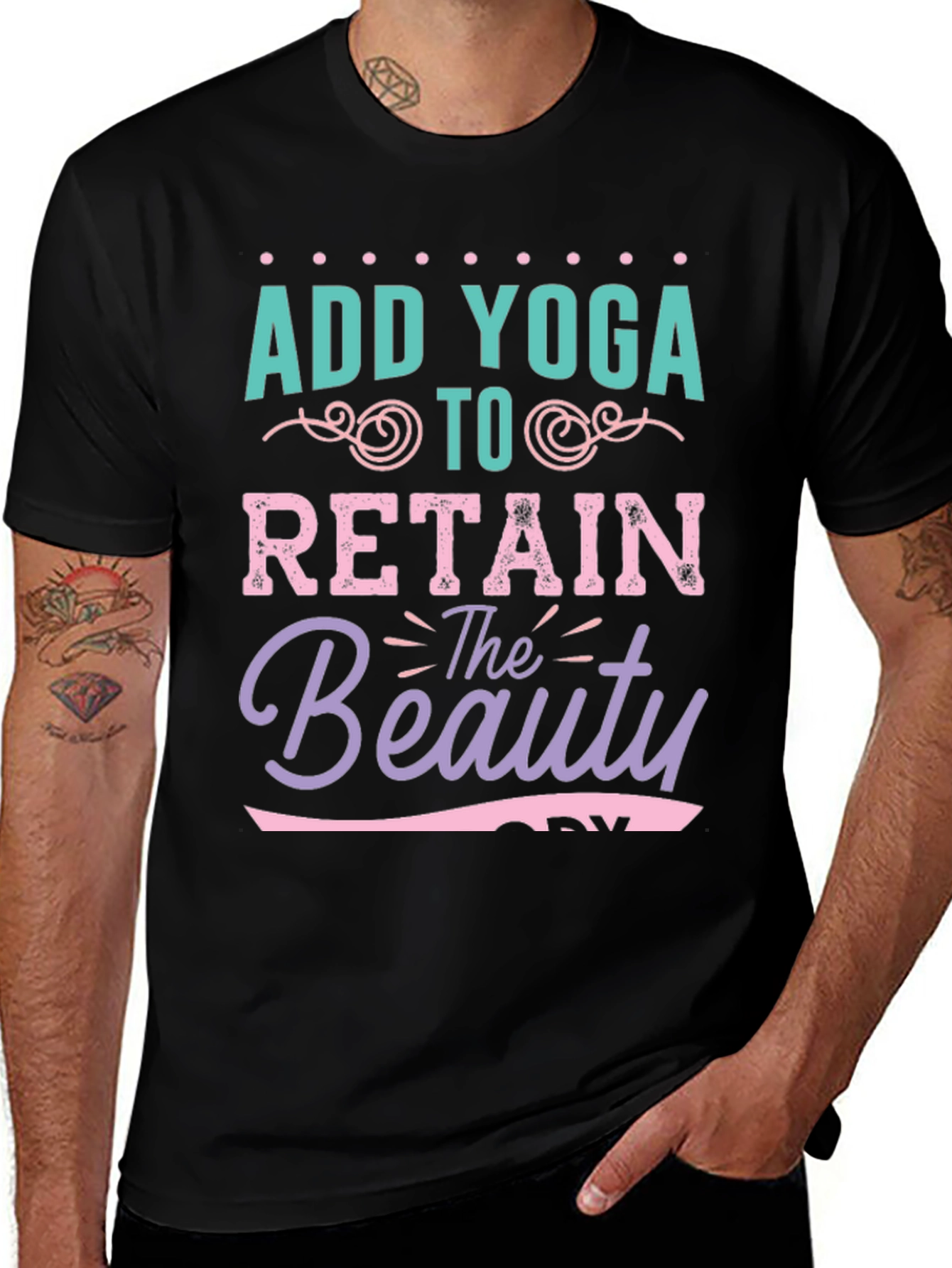 Add Yoga Retain Beauty Graphic T-Shirt