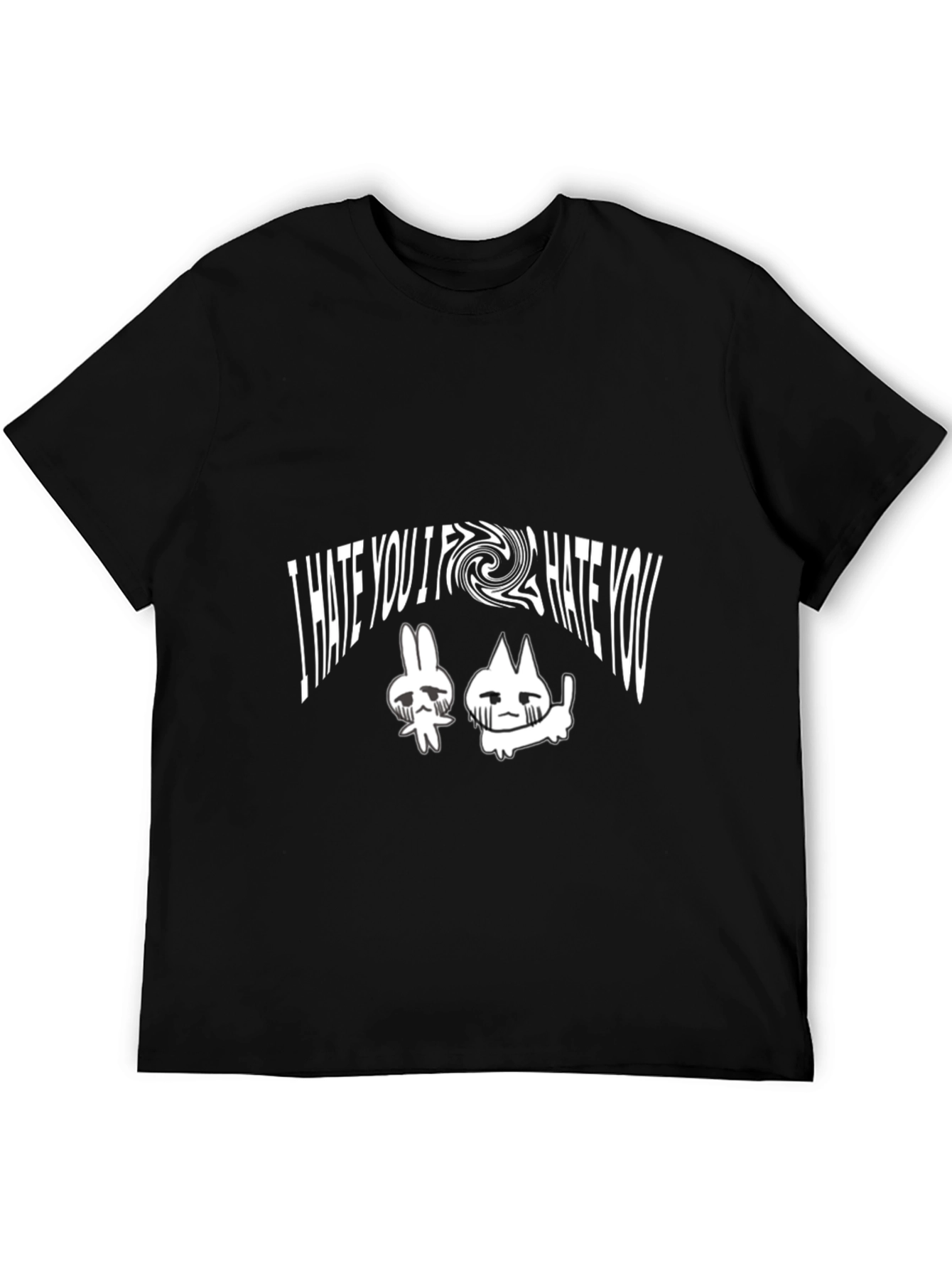 I Hate You Graphic Tee - Unisex Black T-Shirt