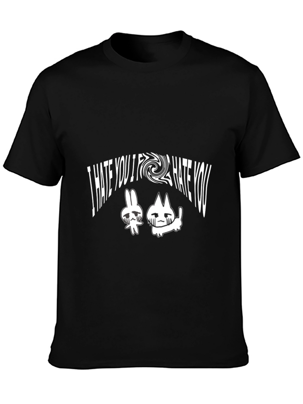 I Hate You Graphic Tee - Unisex Black T-Shirt