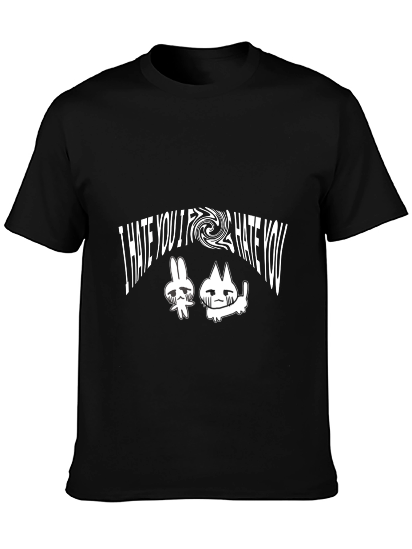 I Hate You Graphic Tee - Unisex Black T-Shirt