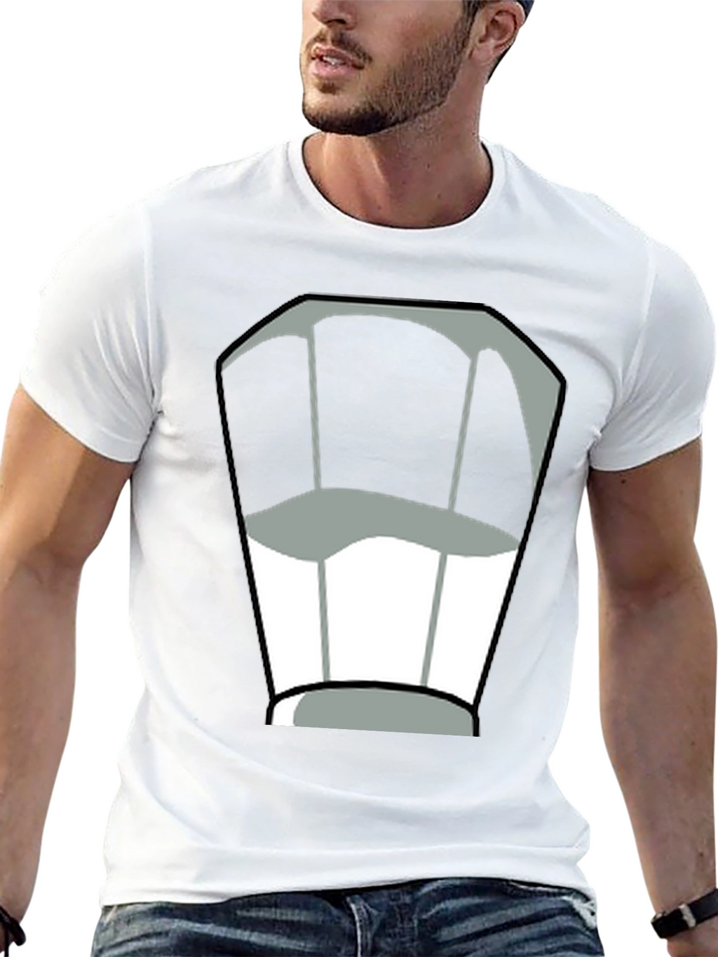 Chef Hat Graphic Tee - Black Cotton T-Shirt