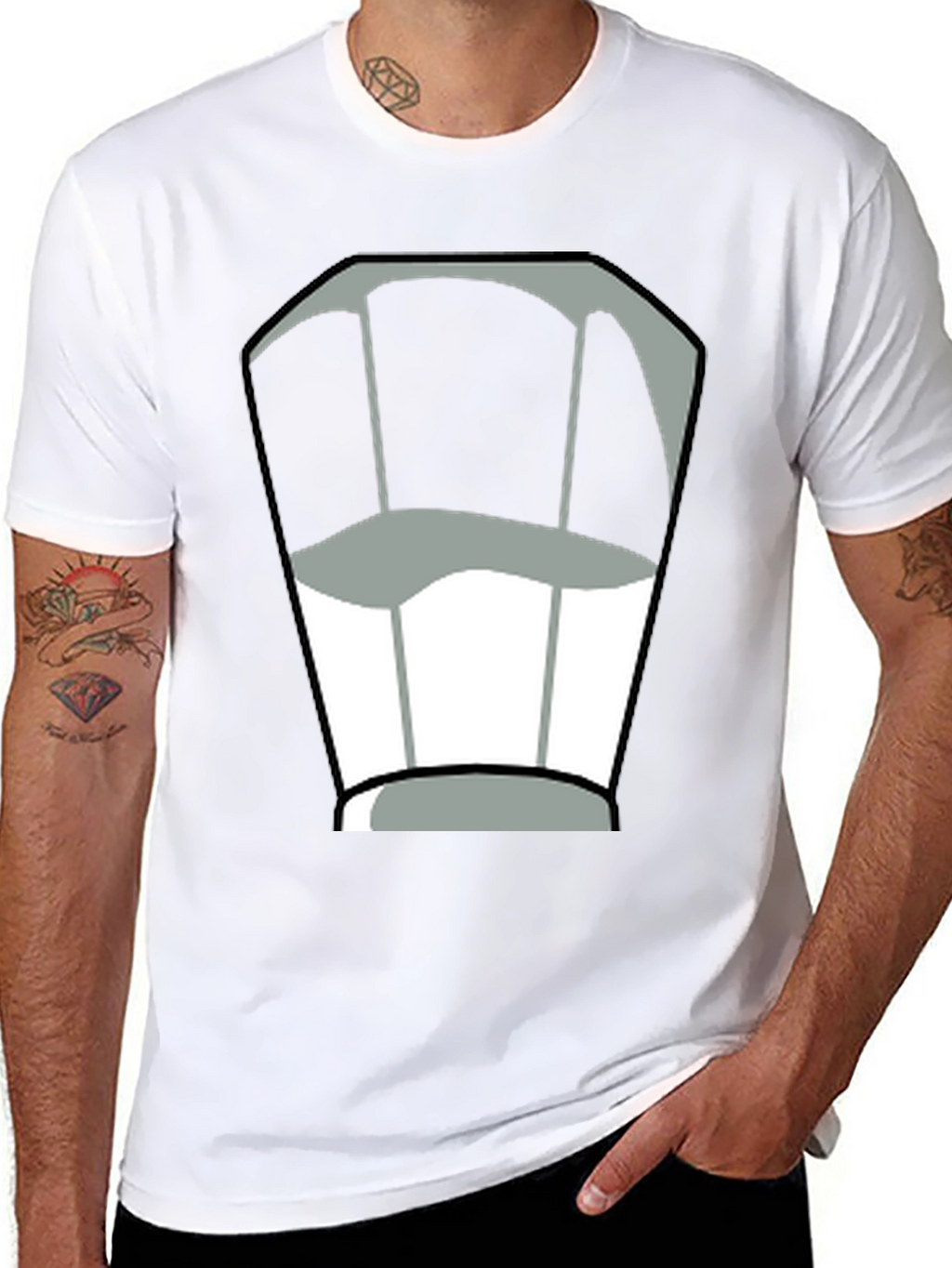 Chef Hat Graphic Tee - Black Cotton T-Shirt