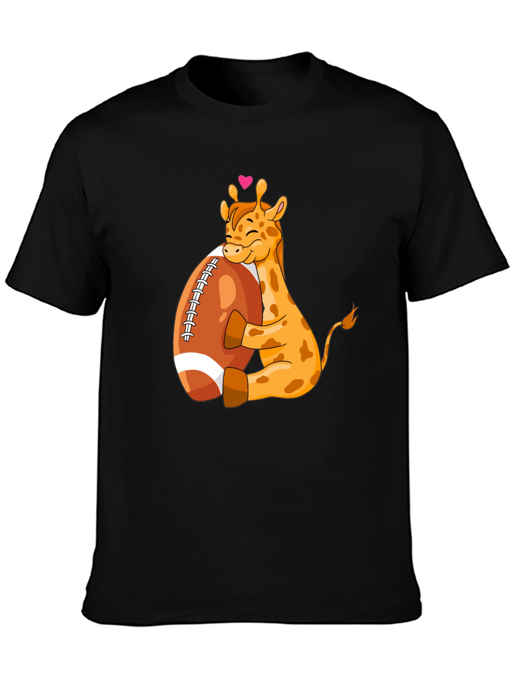 Giraffe Hugging Football T-Shirt