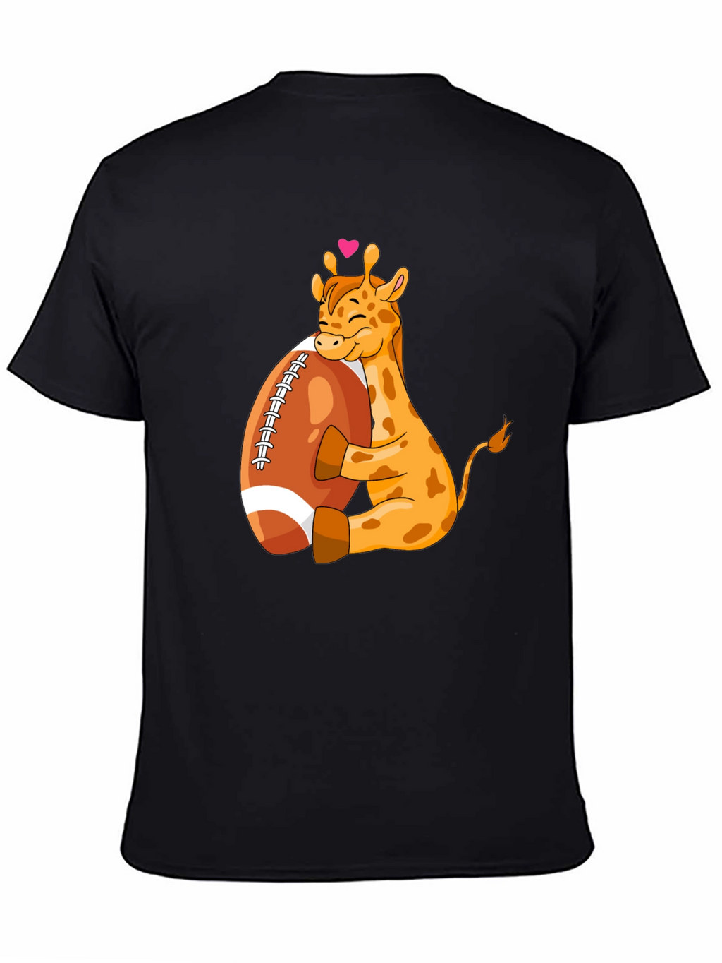 Giraffe Hugging Football T-Shirt