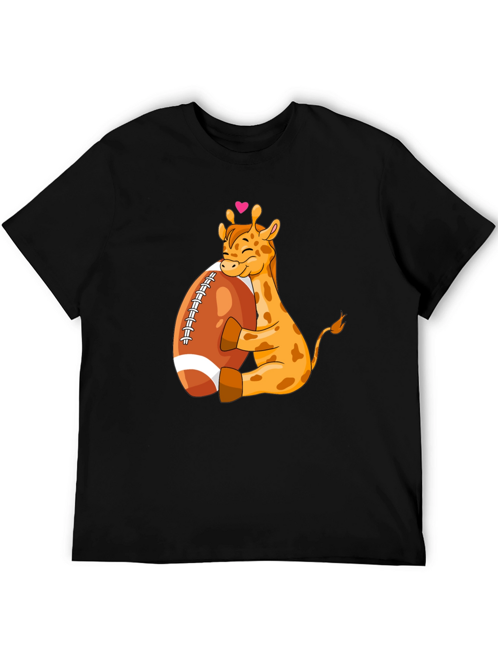 Giraffe Hugging Football T-Shirt