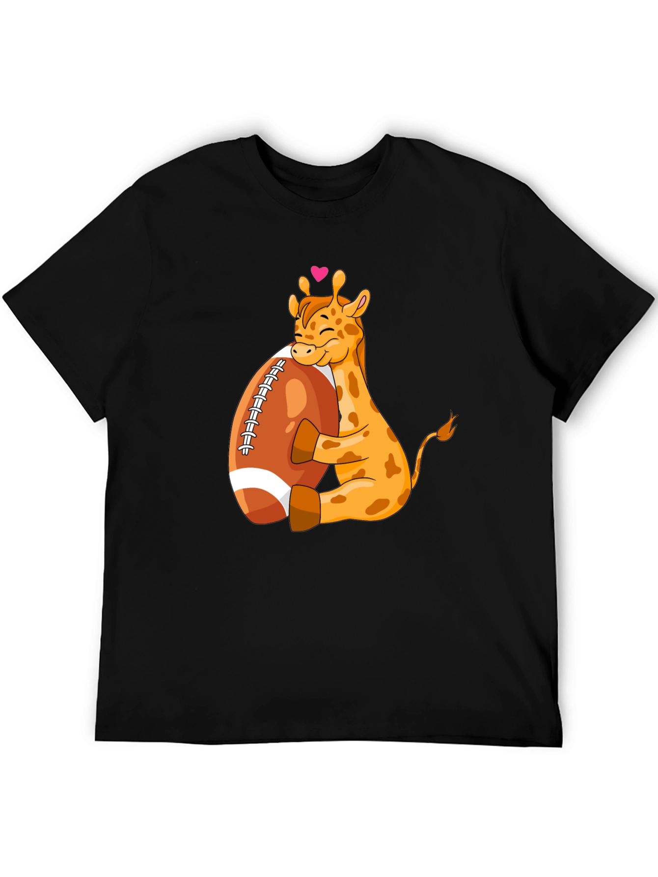 Giraffe Hugging Football T-Shirt