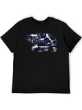 Bear Silhouette Graphic Print T-Shirt