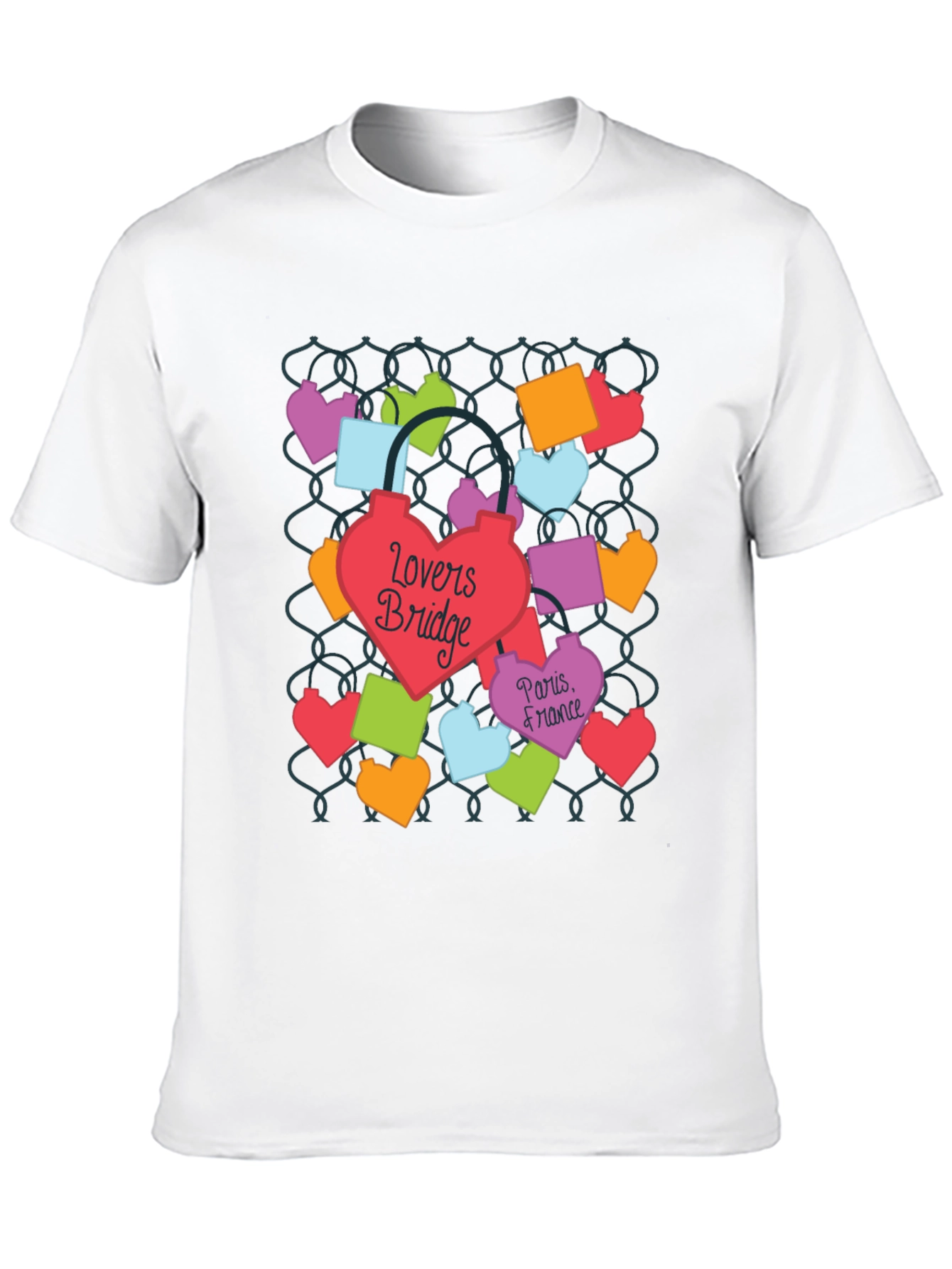 Lovers Bridge Paris France T-Shirt
