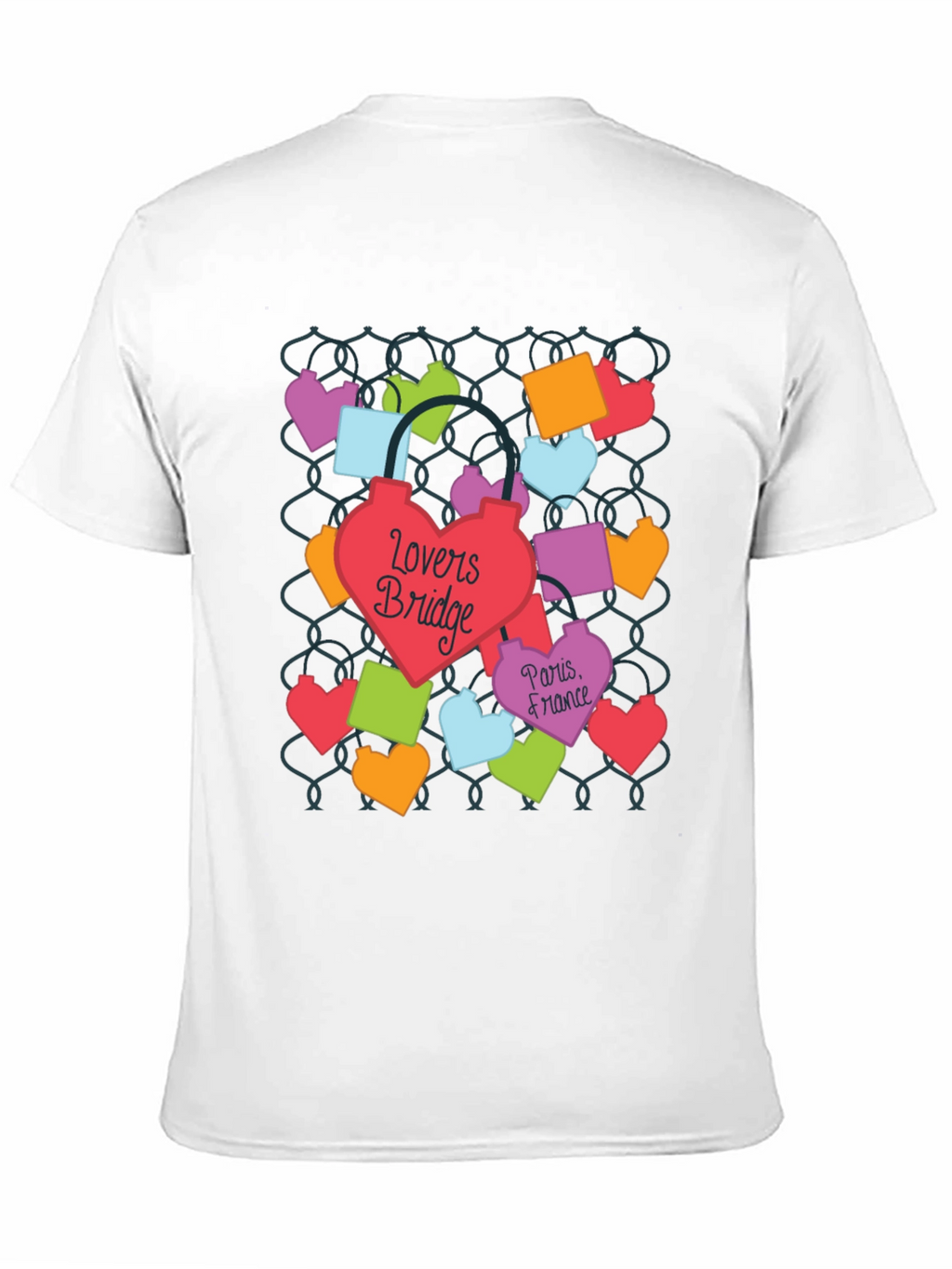 Lovers Bridge Paris France T-Shirt