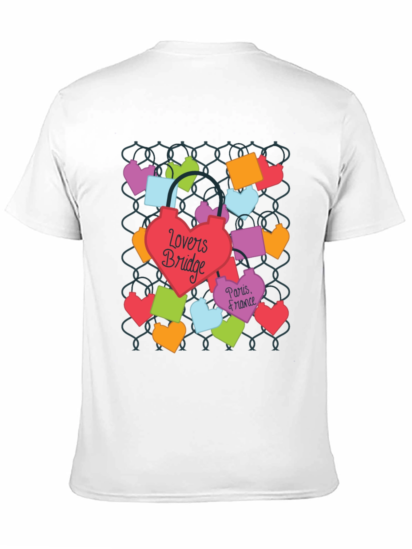 Lovers Bridge Paris France T-Shirt