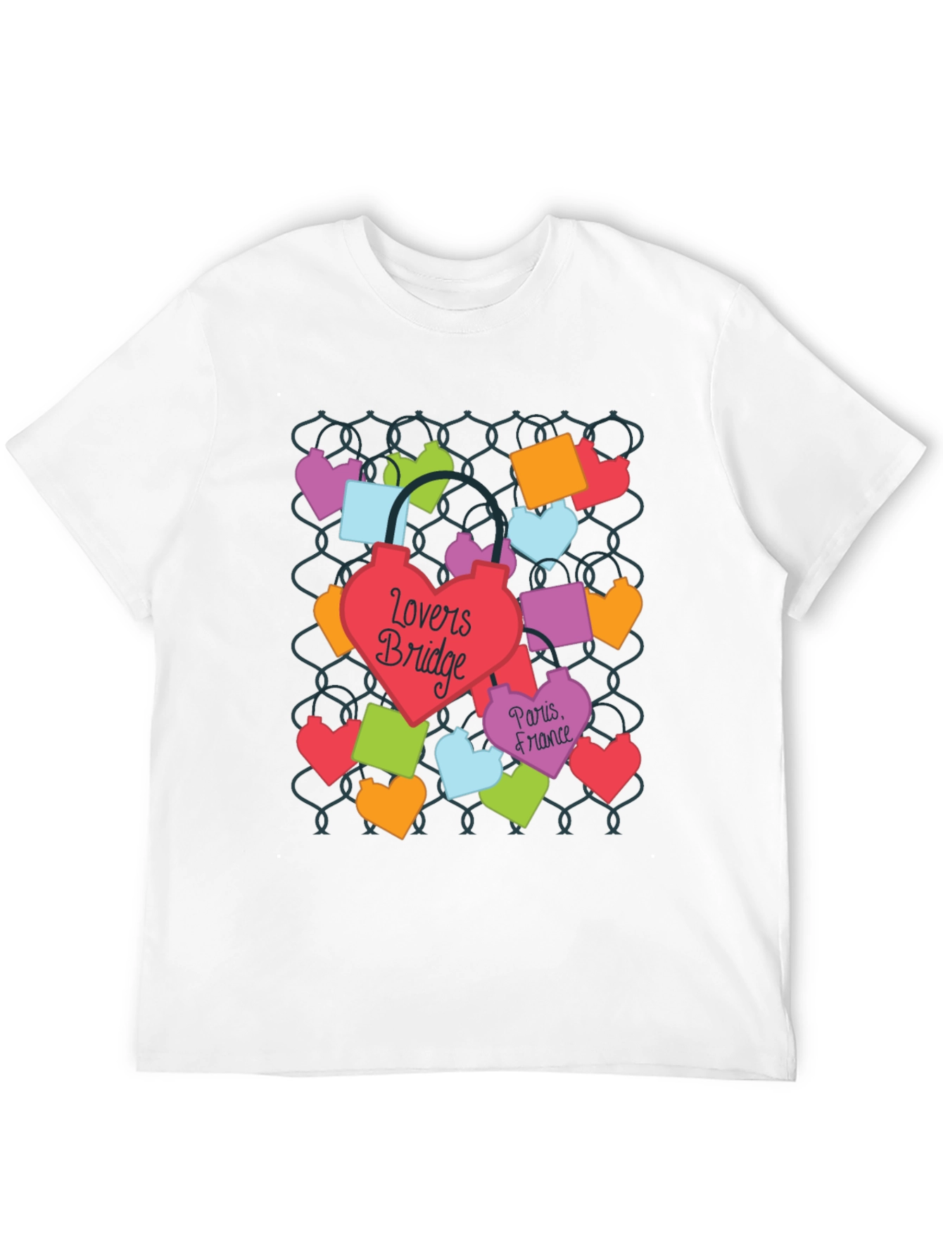 Lovers Bridge Paris France T-Shirt