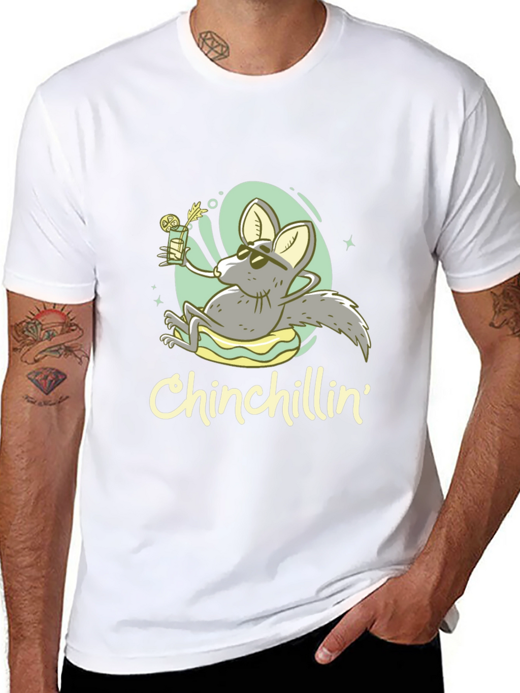 Chinchillin T-Shirt - Relaxed Cartoon Chinchilla Design