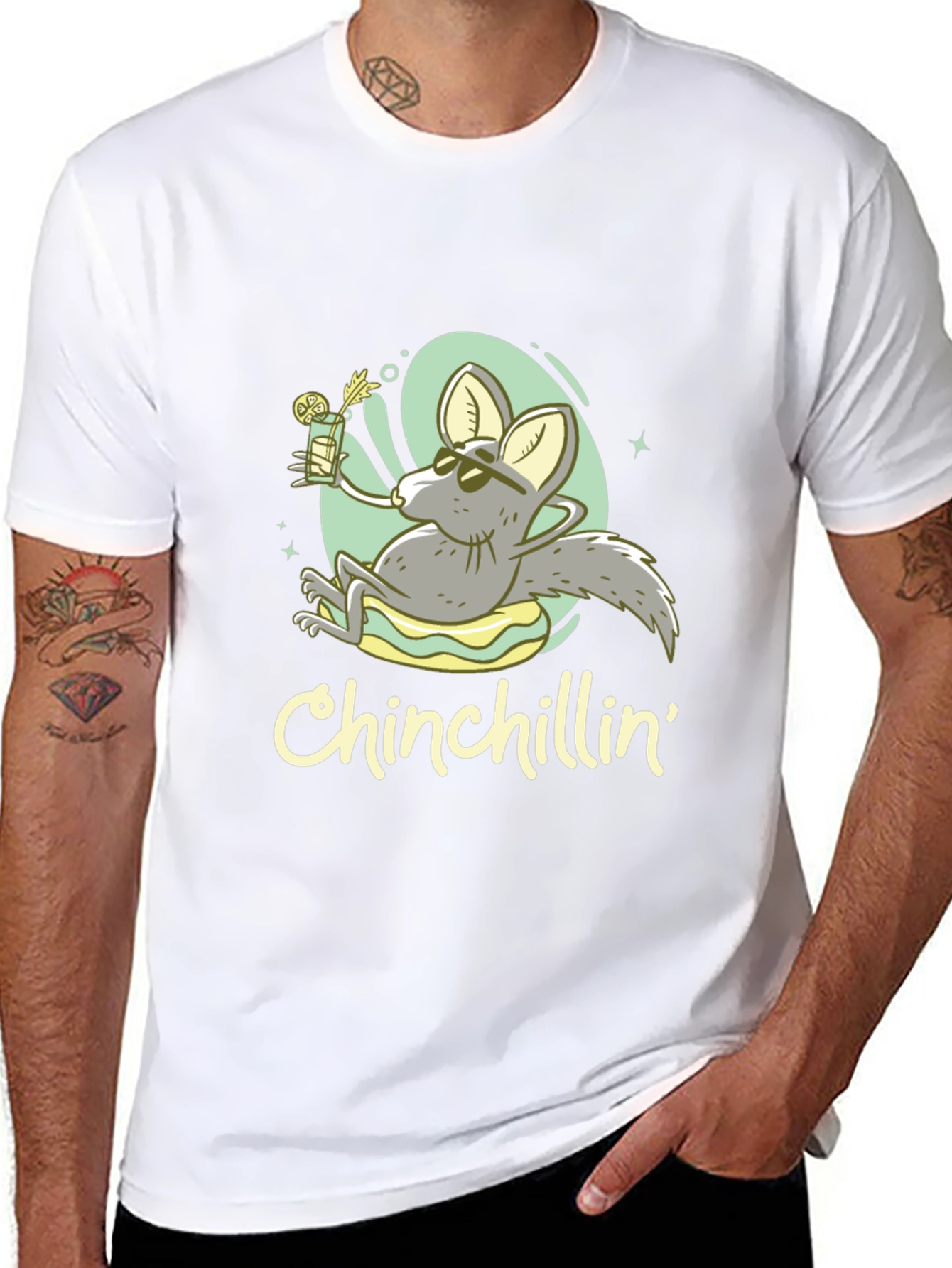 Chinchillin T-Shirt - Relaxed Cartoon Chinchilla Design