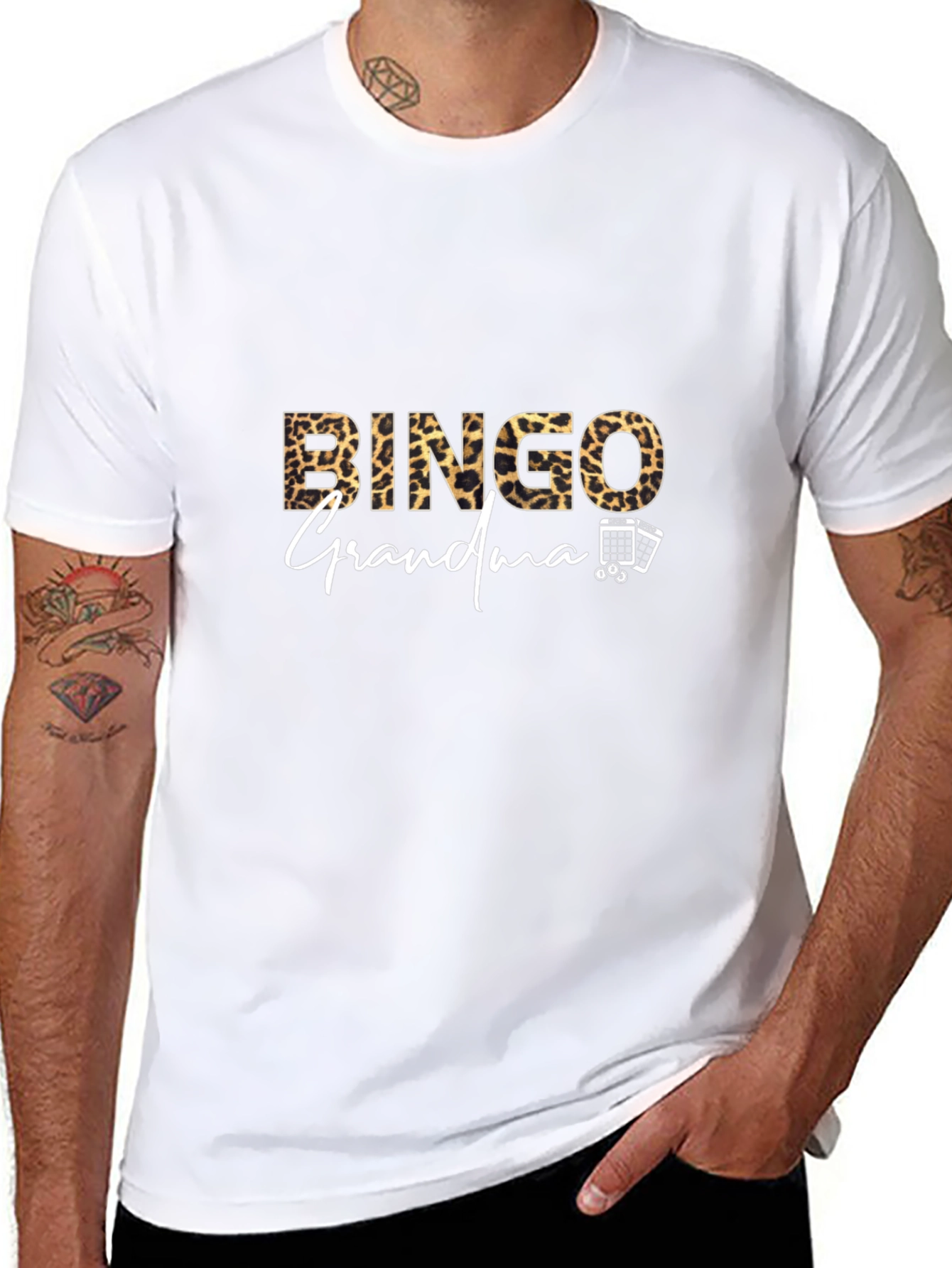 Bingo Grandma Leopard Print T-Shirt