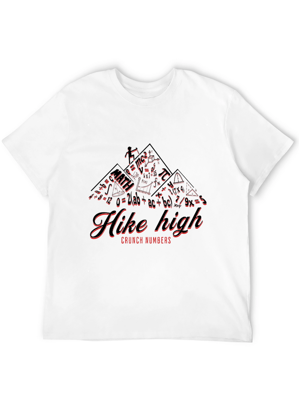 Hike High Crunch Numbers Math Equation Graphic T-Shirt