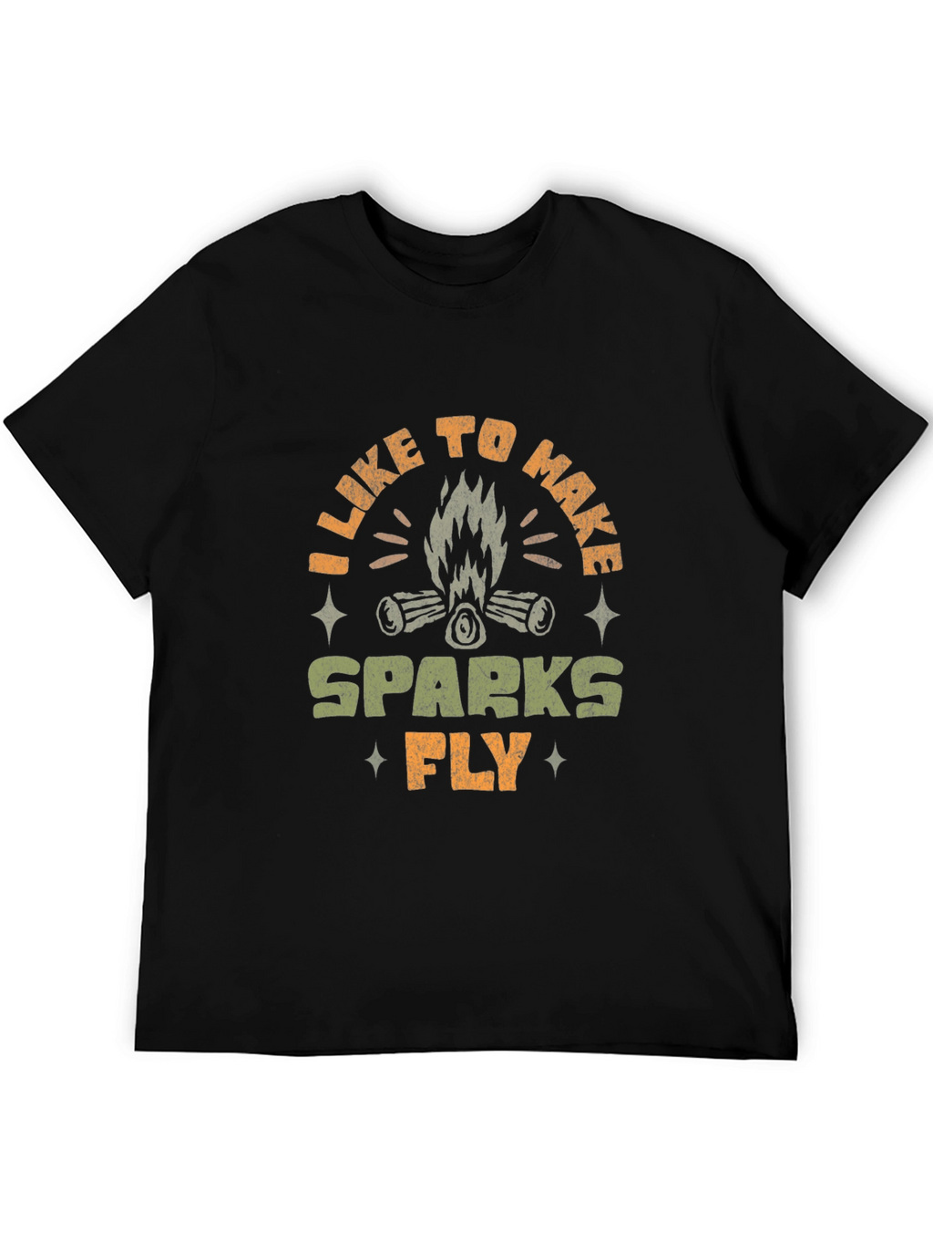 Campfire Sparks Graphic T-Shirt - Black