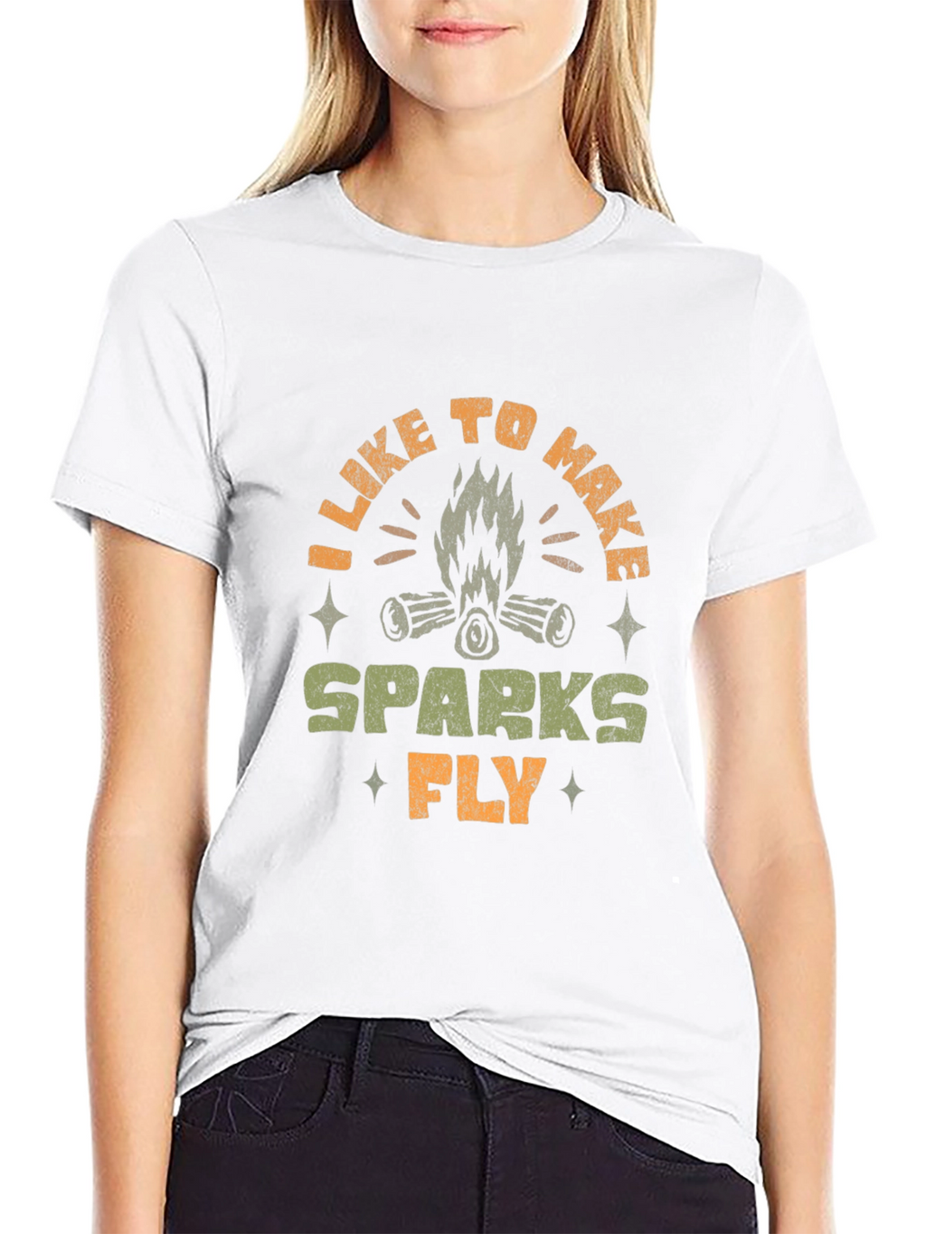 Campfire Sparks Graphic T-Shirt - Black