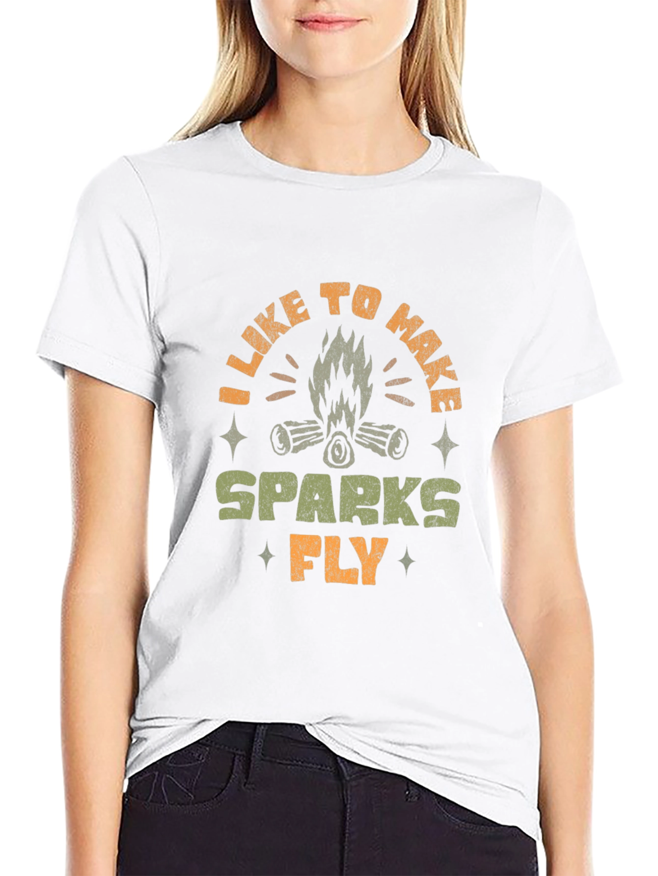 Campfire Sparks Graphic T-Shirt - Black