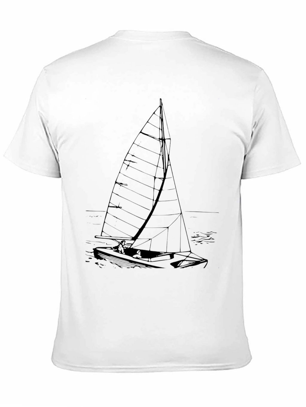 Black Sailboat Graphic T-Shirt