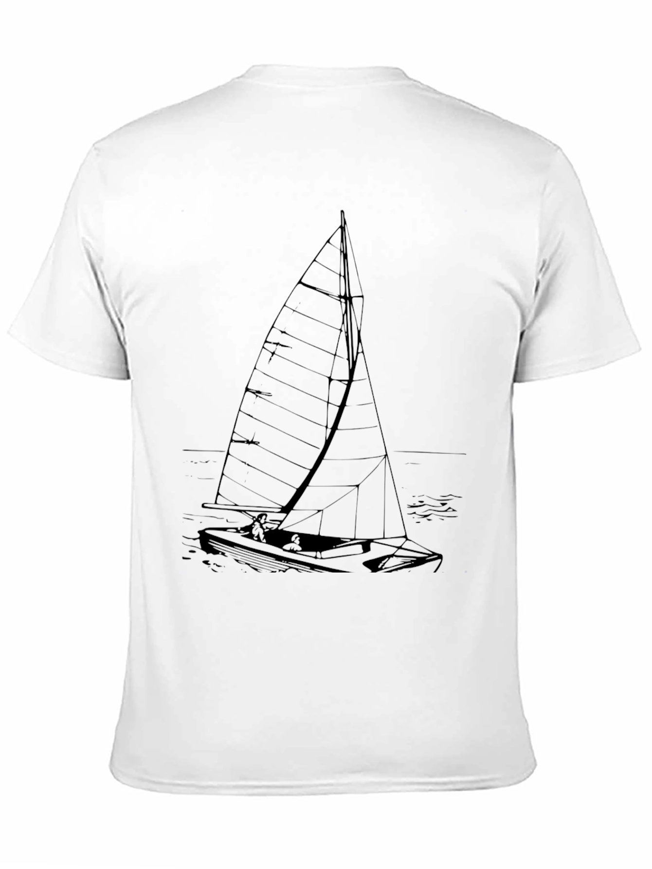 Black Sailboat Graphic T-Shirt