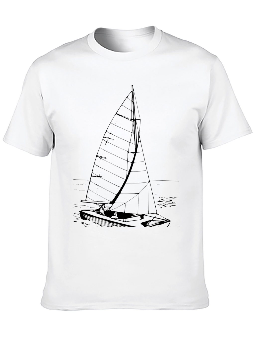 Black Sailboat Graphic T-Shirt