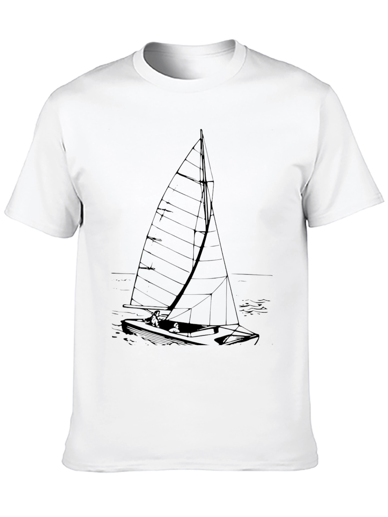 Black Sailboat Graphic T-Shirt