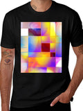 Abstract Grid Art Graphic Tee