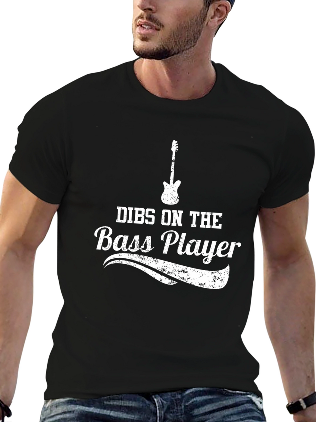 Dibs on the Bass Player Black T-Shirt