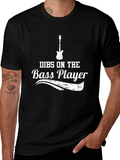 Dibs on the Bass Player Black T-Shirt