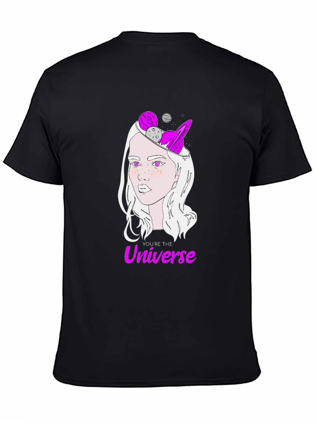 Cosmic Mind Womens Graphic Tee - Universe Design