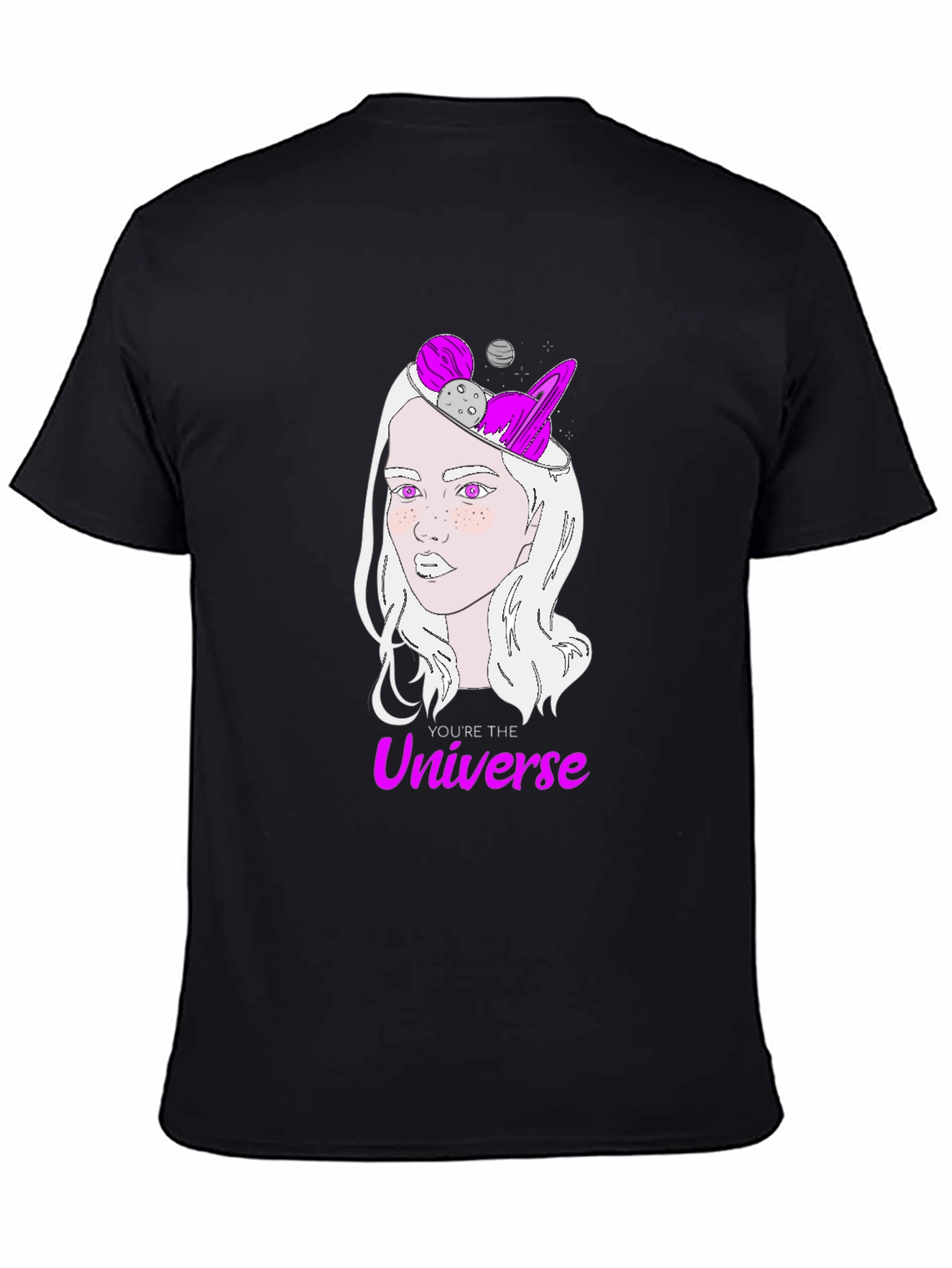 Cosmic Mind Womens Graphic Tee - Universe Design
