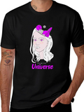 Cosmic Mind Womens Graphic Tee - Universe Design