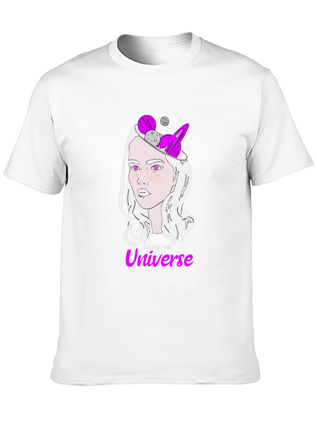 Cosmic Mind Womens Graphic Tee - Universe Design
