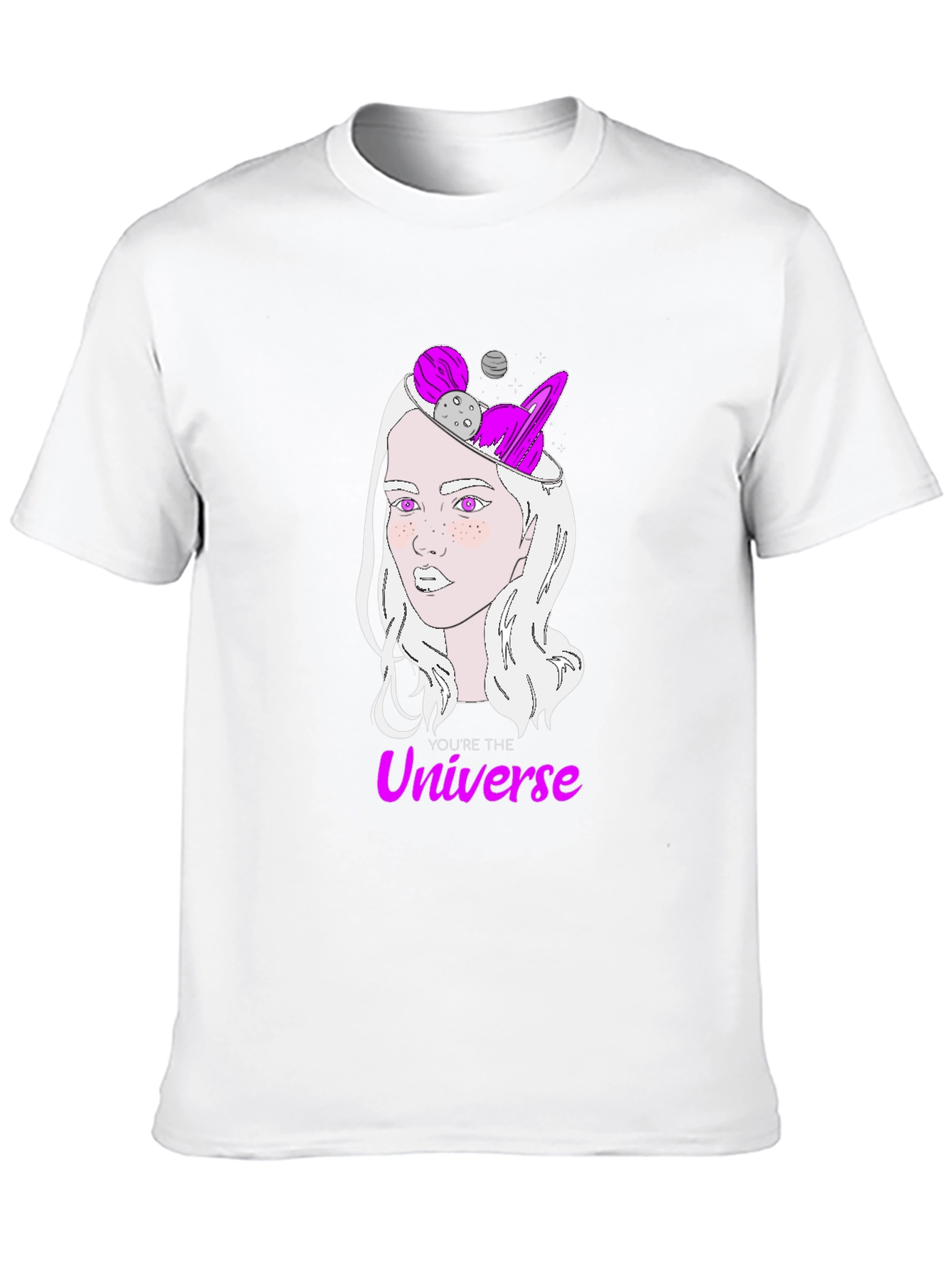 Cosmic Mind Womens Graphic Tee - Universe Design