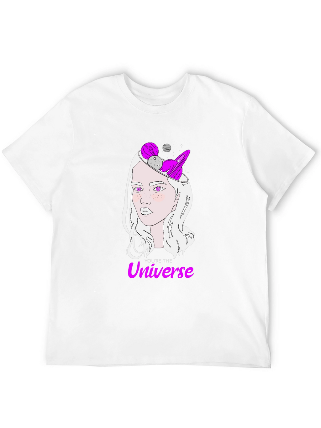 Cosmic Mind Womens Graphic Tee - Universe Design