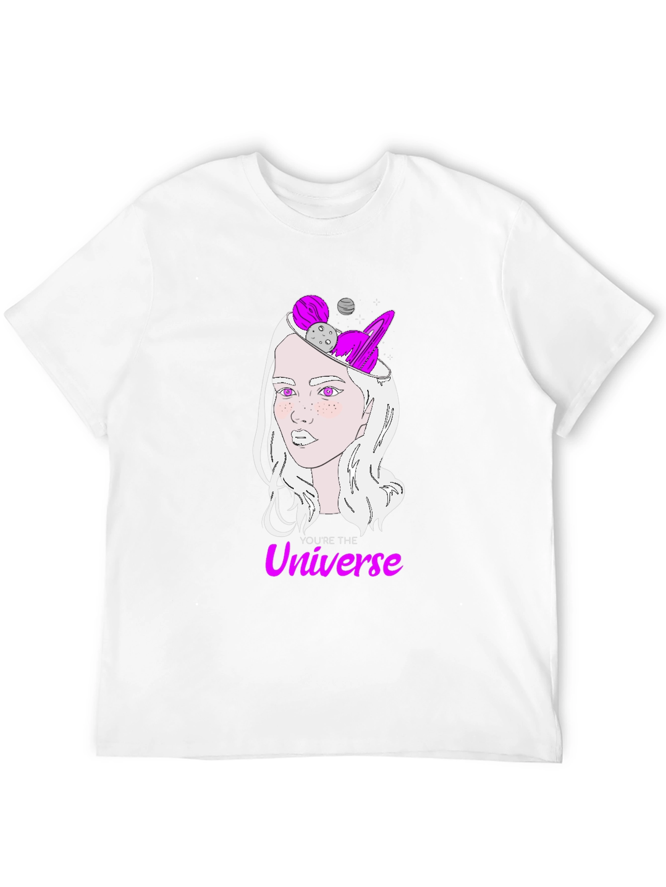 Cosmic Mind Womens Graphic Tee - Universe Design