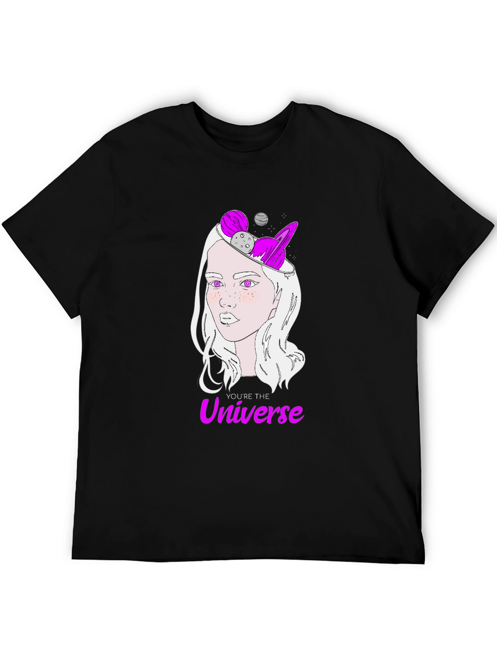 Cosmic Mind Womens Graphic Tee - Universe Design