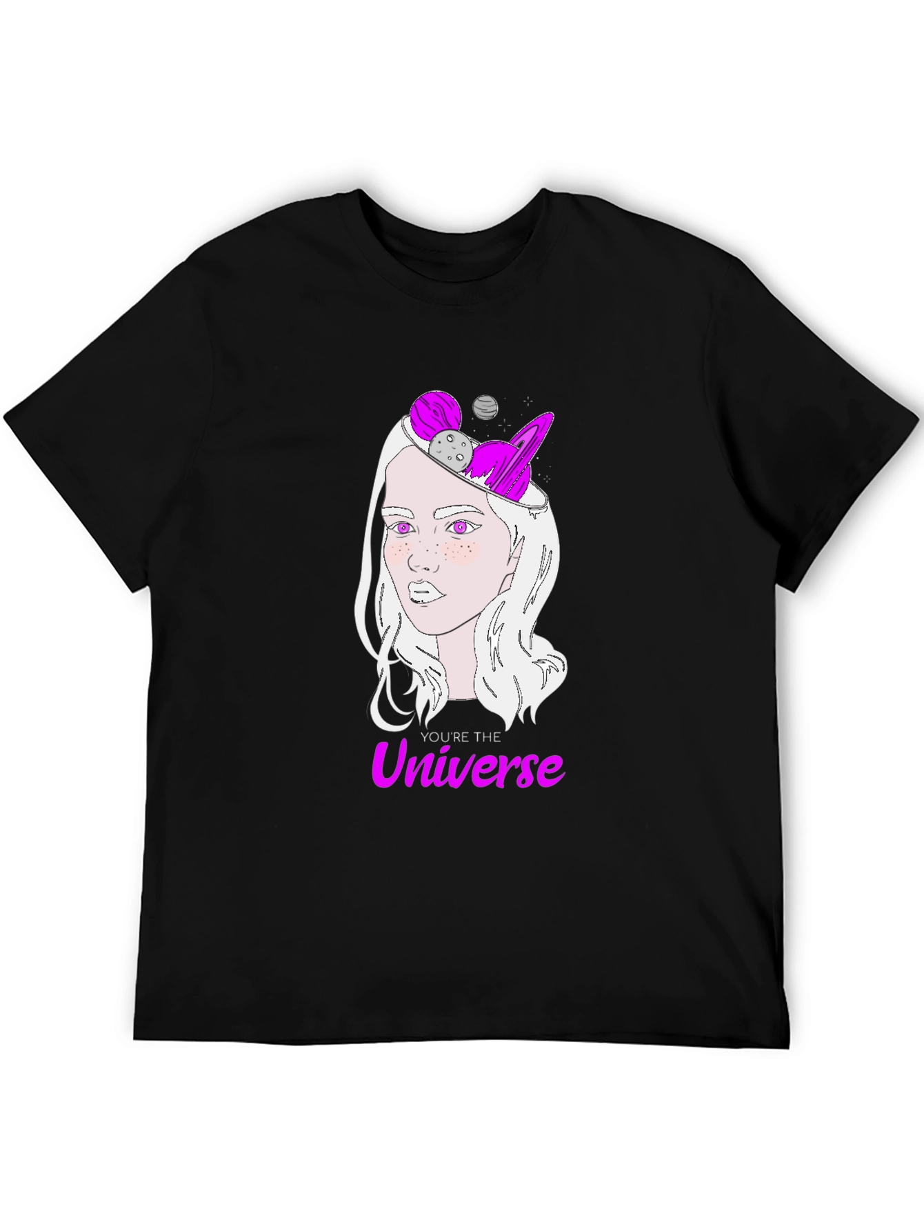 Cosmic Mind Womens Graphic Tee - Universe Design