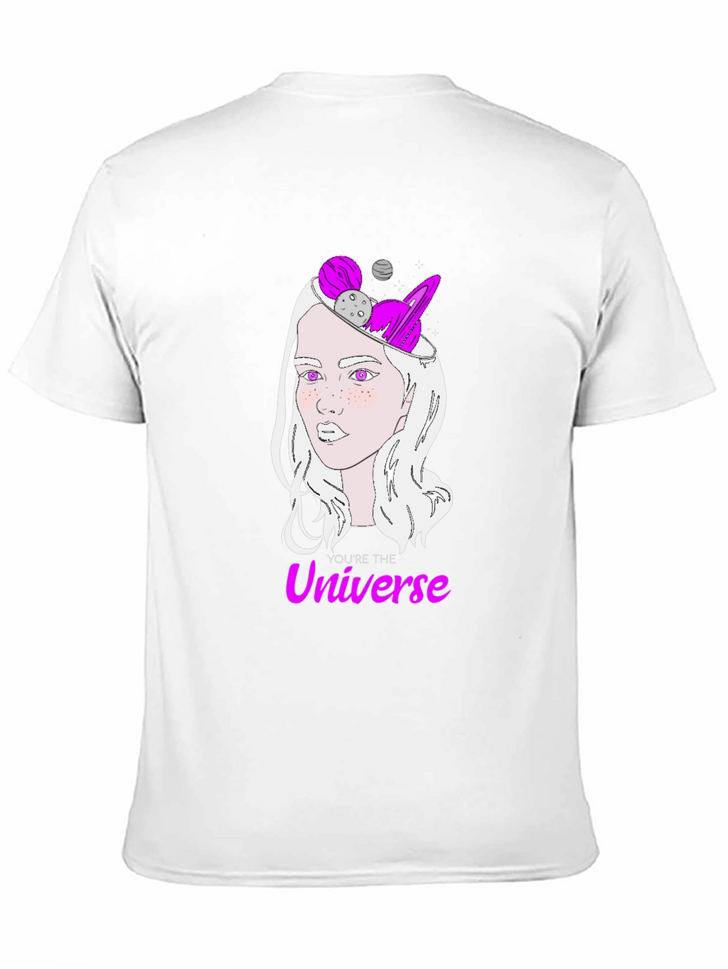 Cosmic Mind Womens Graphic Tee - Universe Design