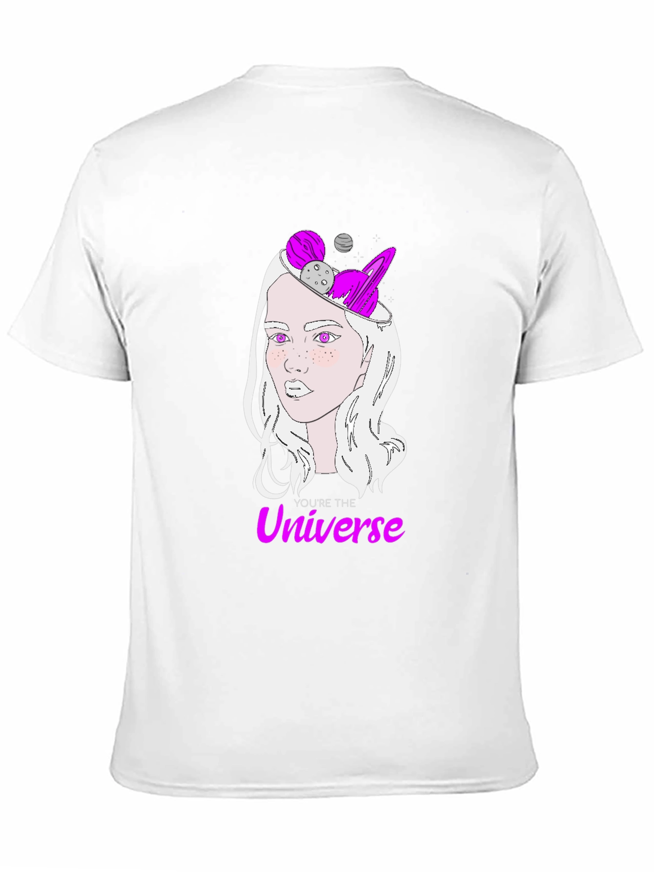 Cosmic Mind Womens Graphic Tee - Universe Design