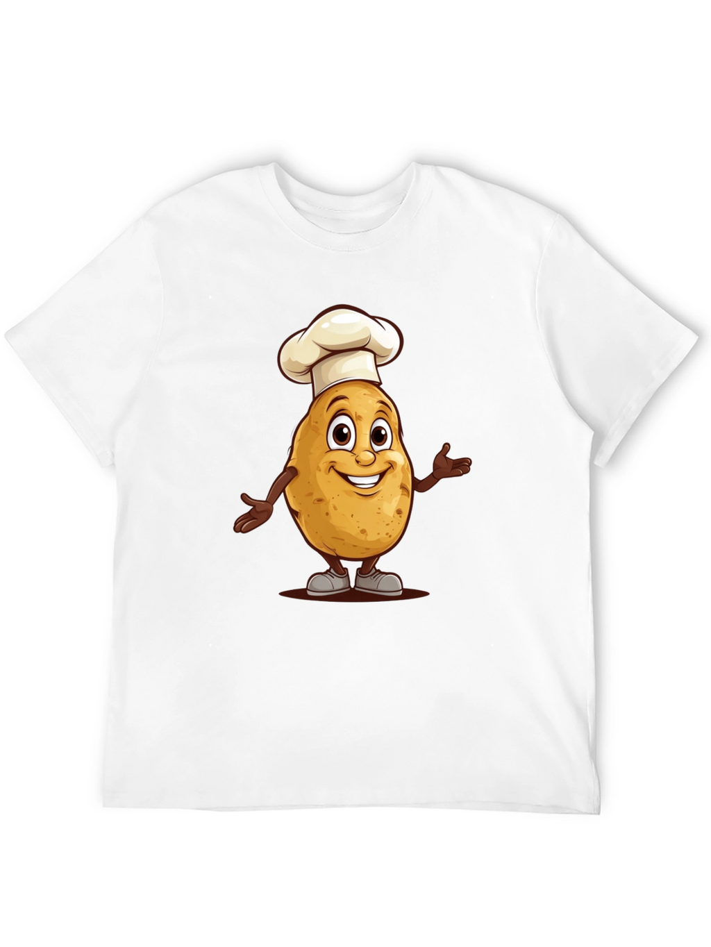 Chef Potato Graphic Tee - Black Cotton T-Shirt