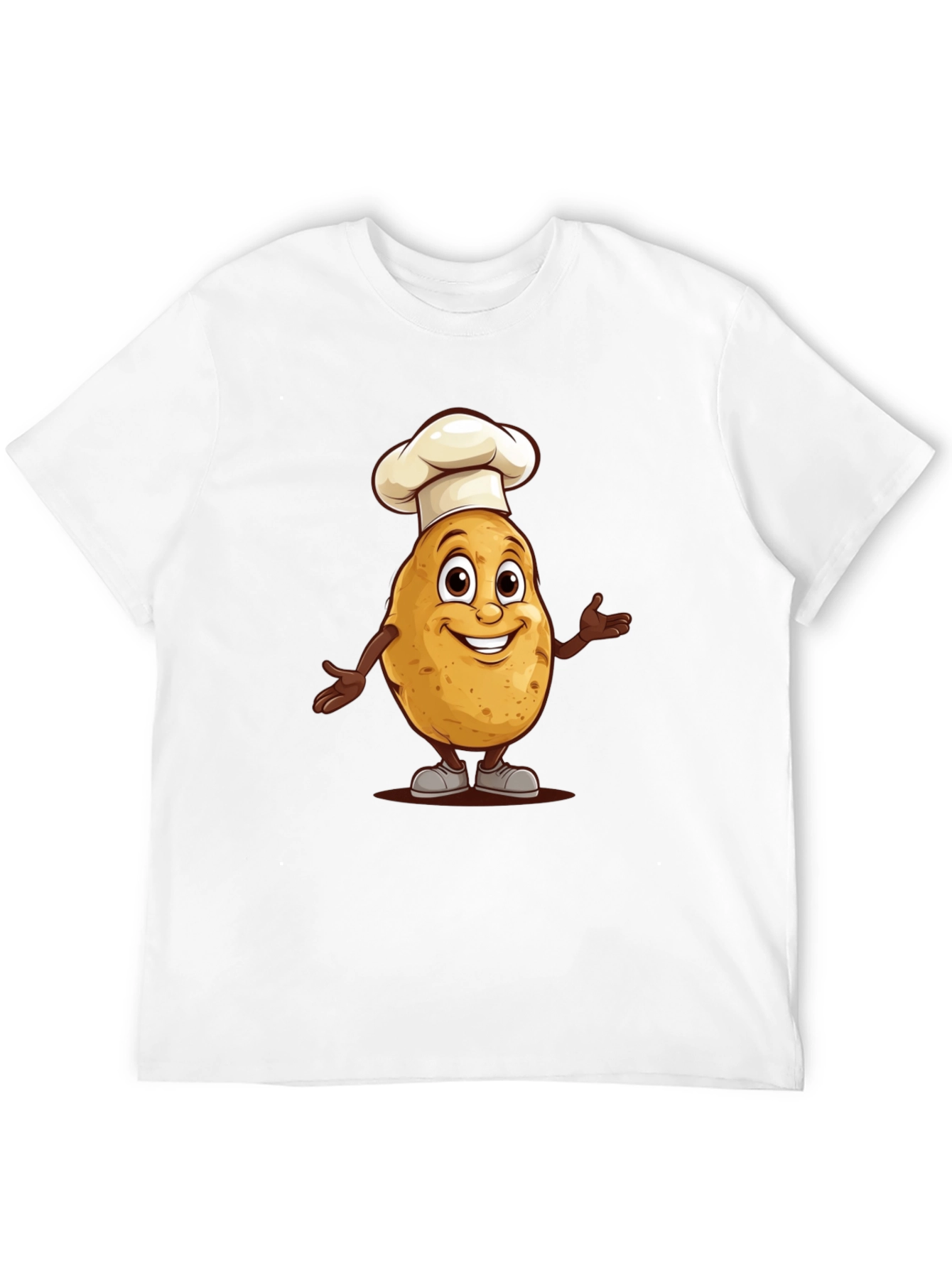 Chef Potato Graphic Tee - Black Cotton T-Shirt