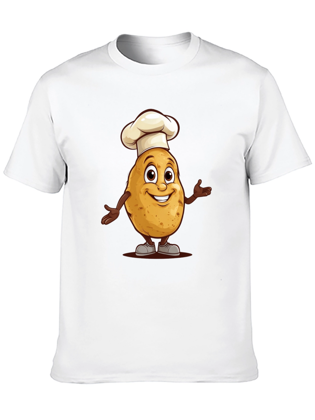 Chef Potato Graphic Tee - Black Cotton T-Shirt
