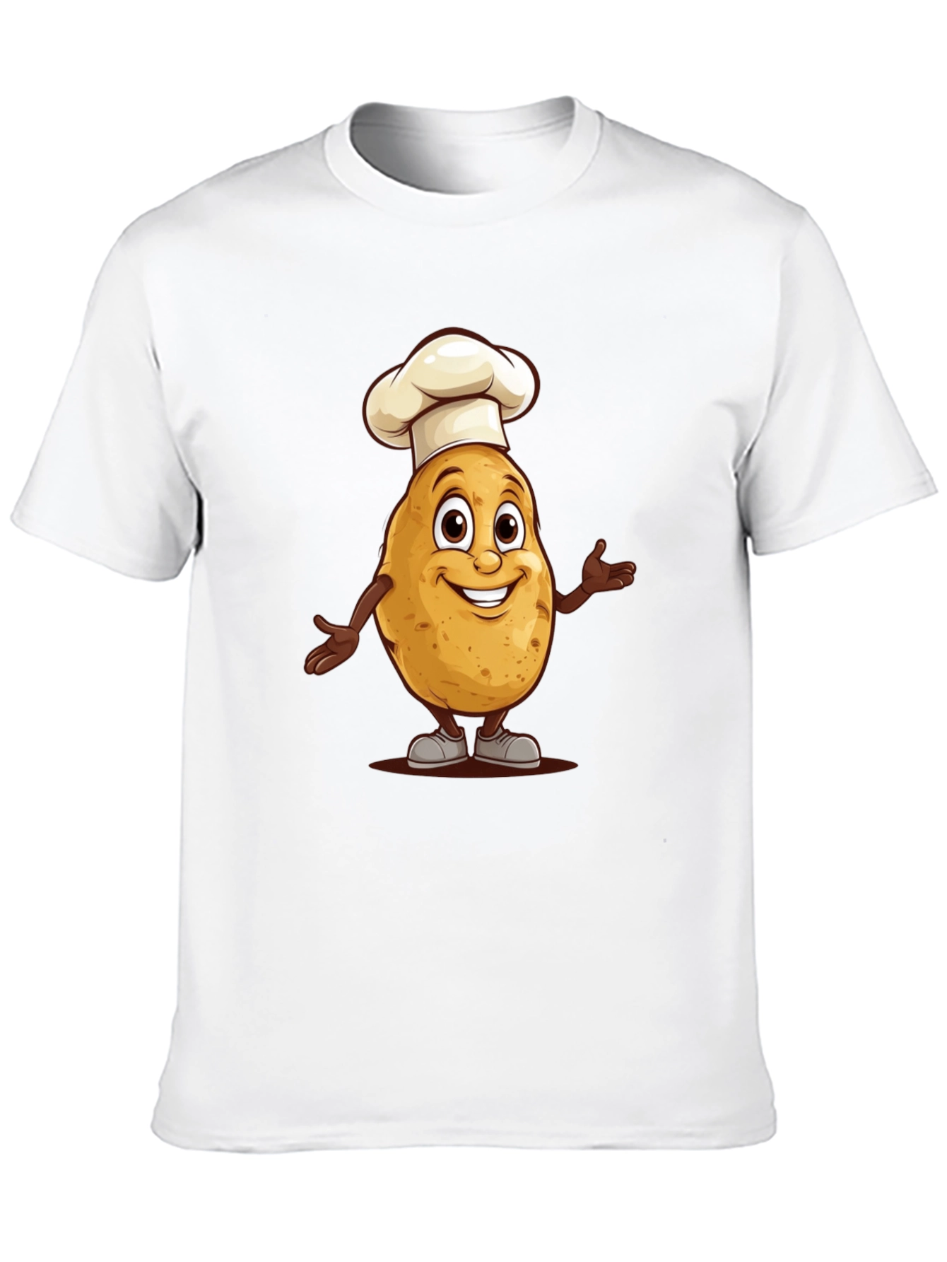 Chef Potato Graphic Tee - Black Cotton T-Shirt