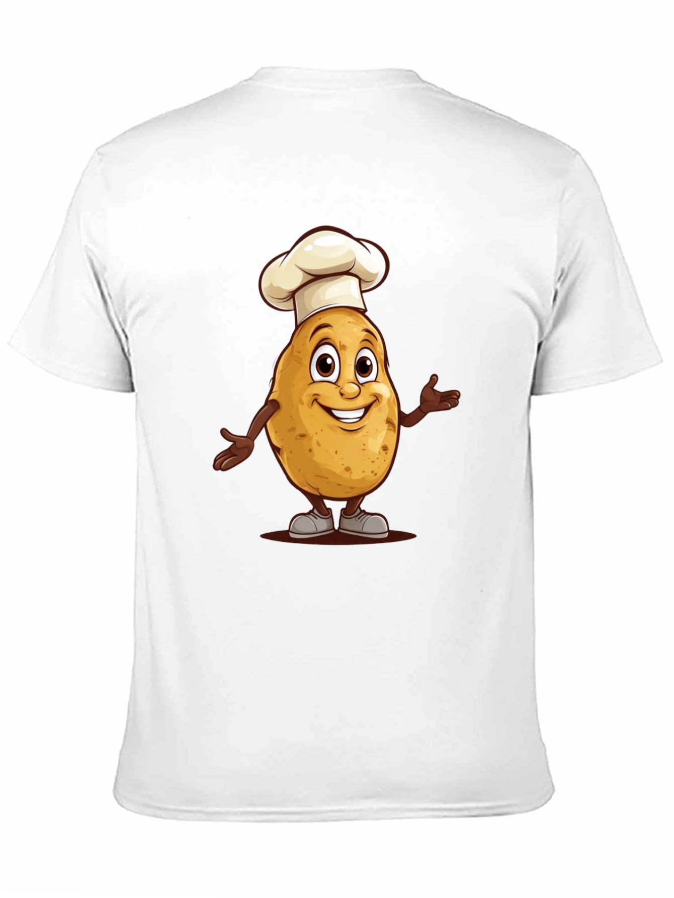 Chef Potato Graphic Tee - Black Cotton T-Shirt